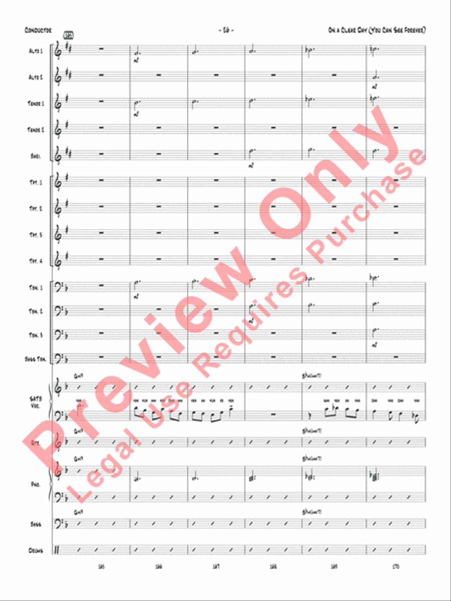 On a Clear Day (You Can See Forever) Jazz Ensemble scores gallery preview page 29