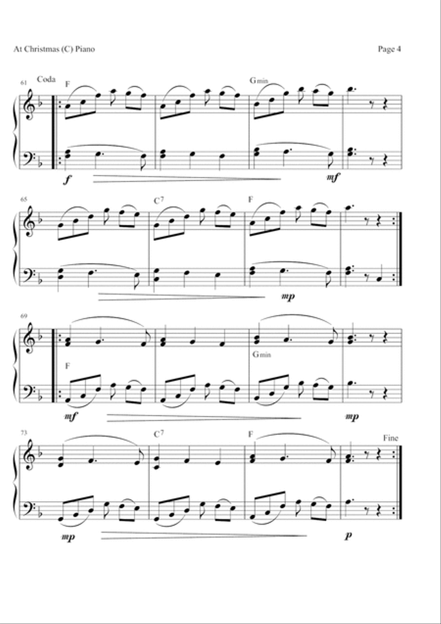 At Christmas At Christmas Piano, Vocal, Guitar scores gallery preview page 4