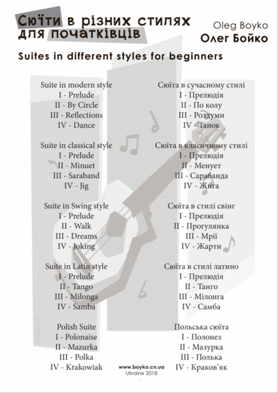 Suite in Latin style I - Prelude II - Tango III - Milonga IV - Samba Electric Guitar scores gallery preview page 2