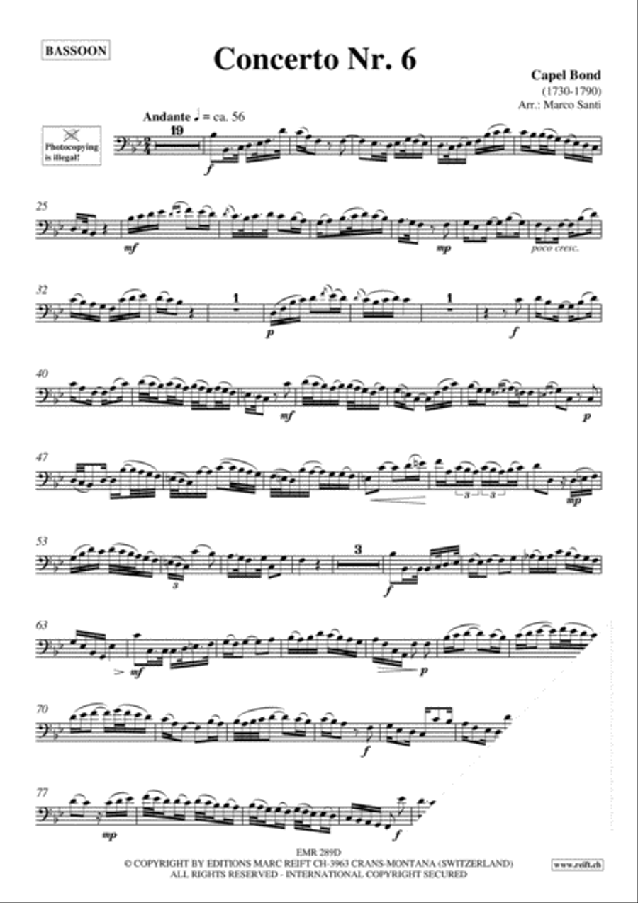 Concerto No. 6 Bassoon Solo scores gallery preview page 3