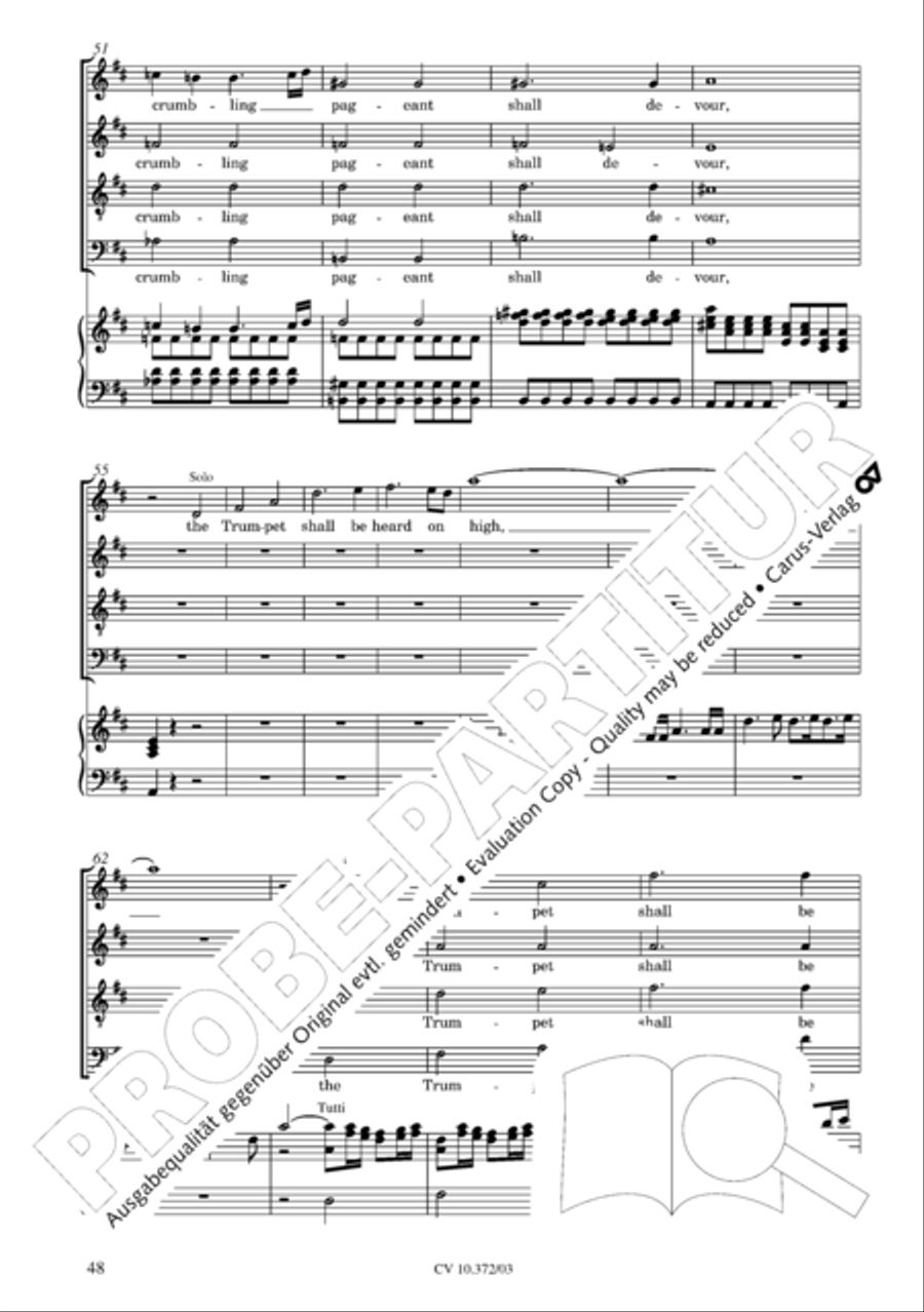 Ode for St. Cecilias Day 4-Part scores gallery preview page 49