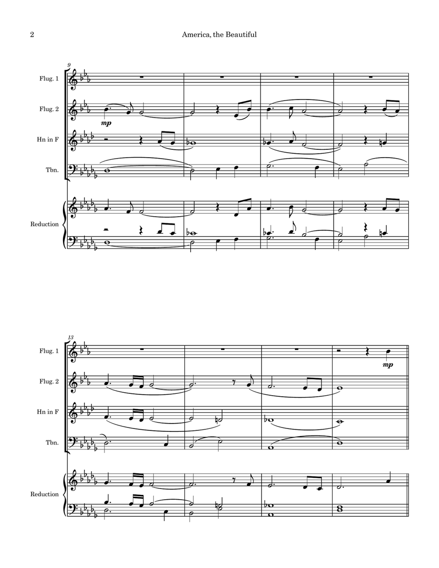 America, the Beautiful Brass Quartet scores gallery preview page 2