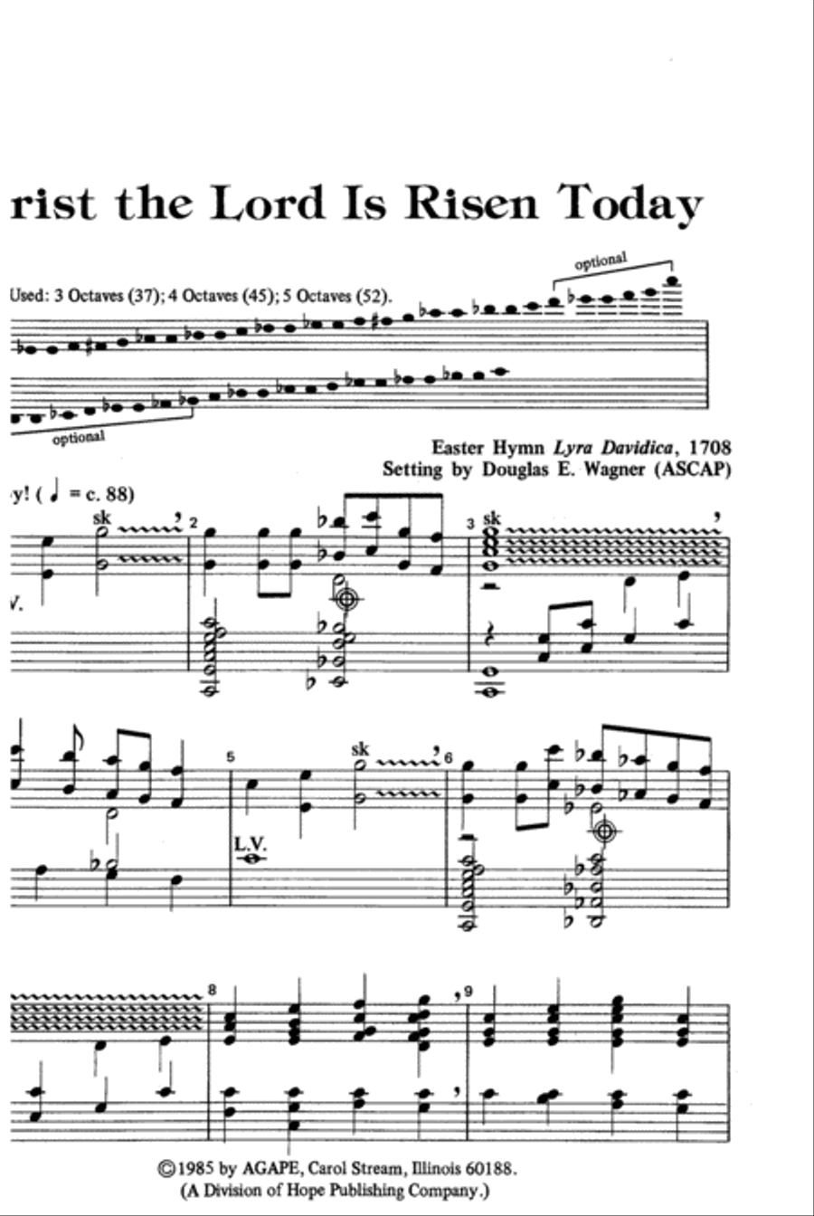 Christ the Lord Is Risen Today 5-Octaves scores gallery preview page 9