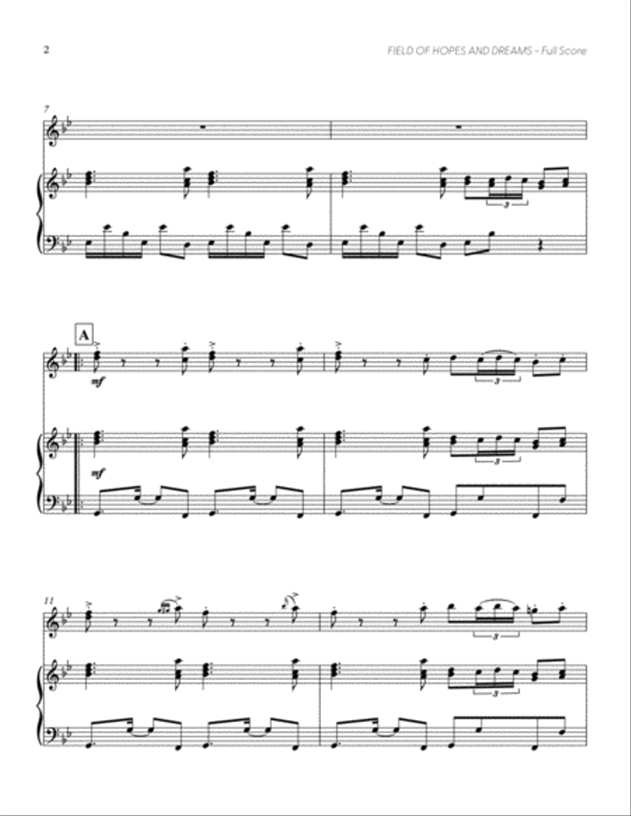 Field of Hopes and Dreams (from DELTARUNE) (for Solo Violin with Piano Accompaniment) Violin Solo scores gallery preview page 3
