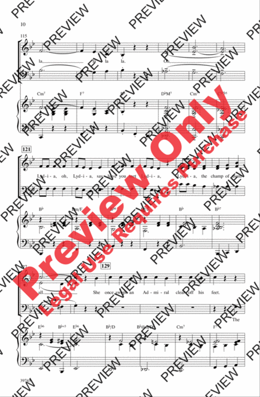 Lydia, the Tattooed Lady Lydia, the Tattooed Lady 3-Part scores gallery preview page 10