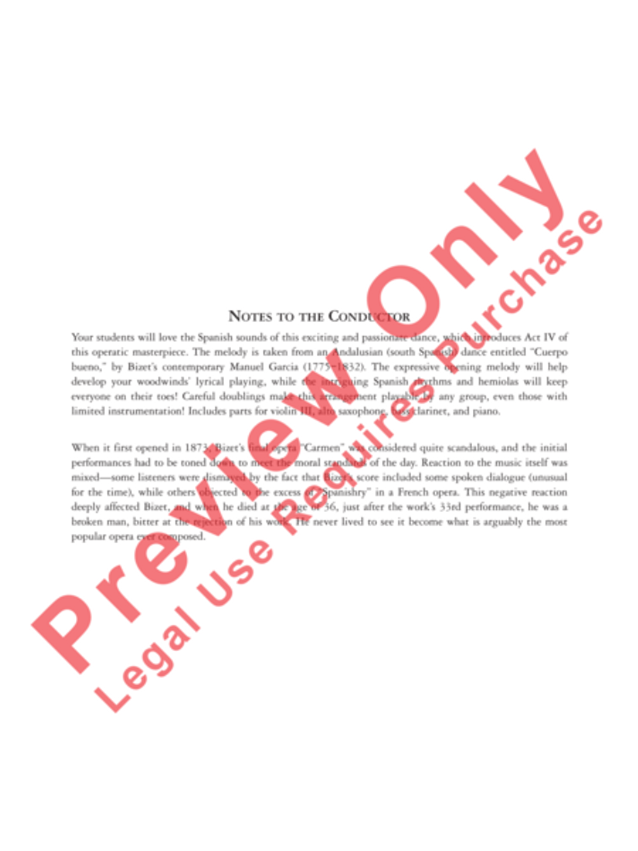 Aragonaise from Carmen Full Orchestra scores gallery preview page 3