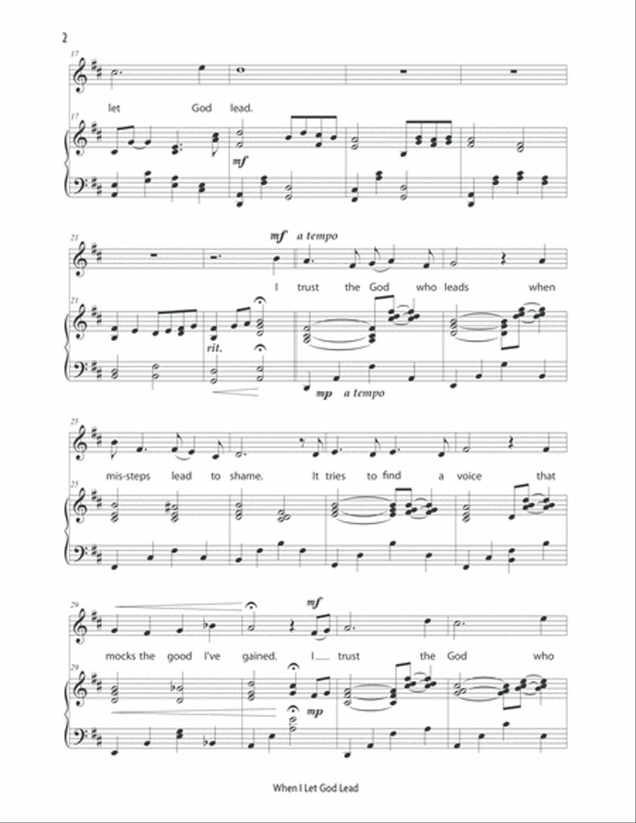 When I Let God Lead (High Voice) High Voice scores gallery preview page 3