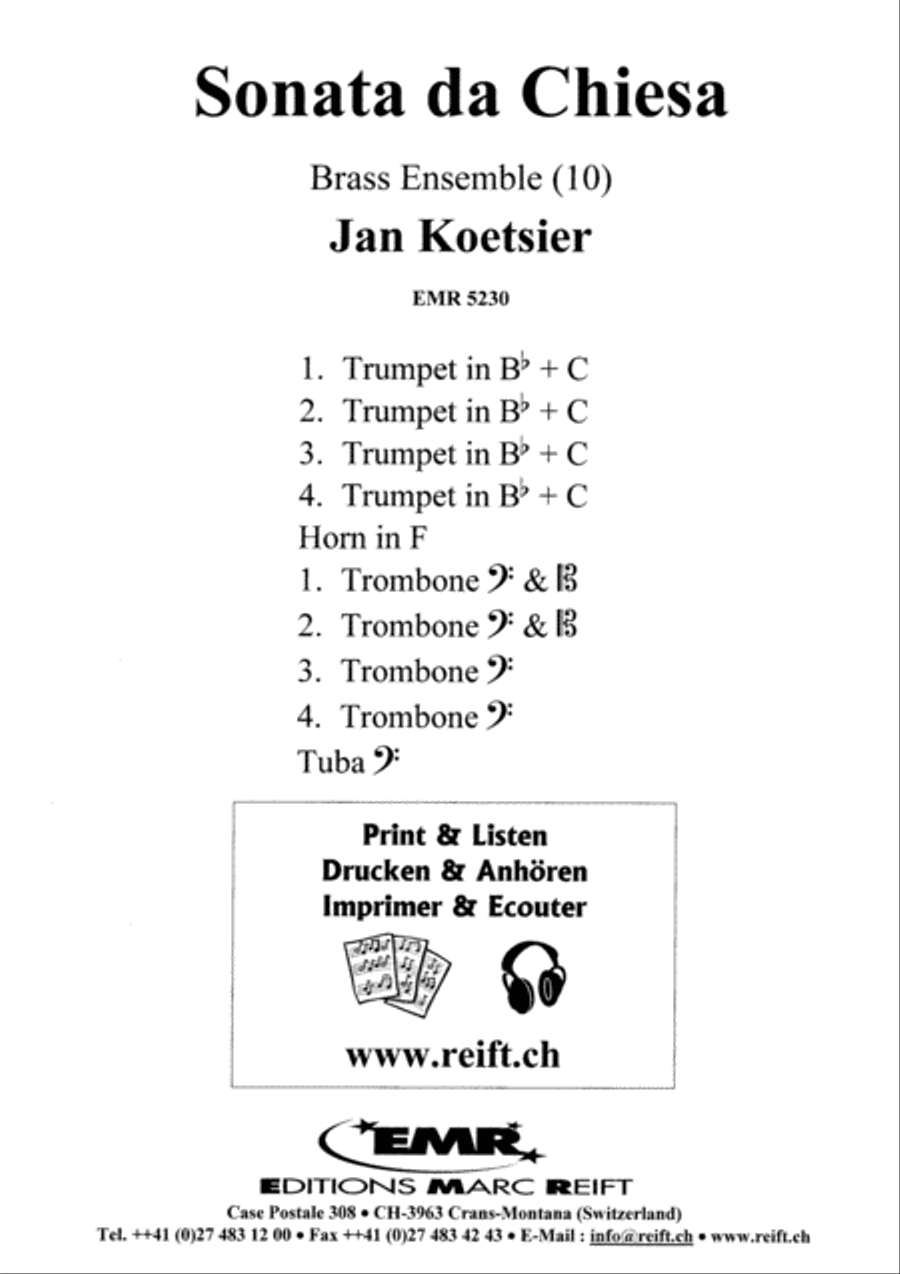 Sonata da chiesa Brass Ensemble scores gallery preview page 2