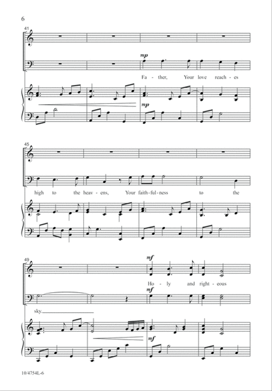 Mercy Flows 4-Part scores gallery preview page 6
