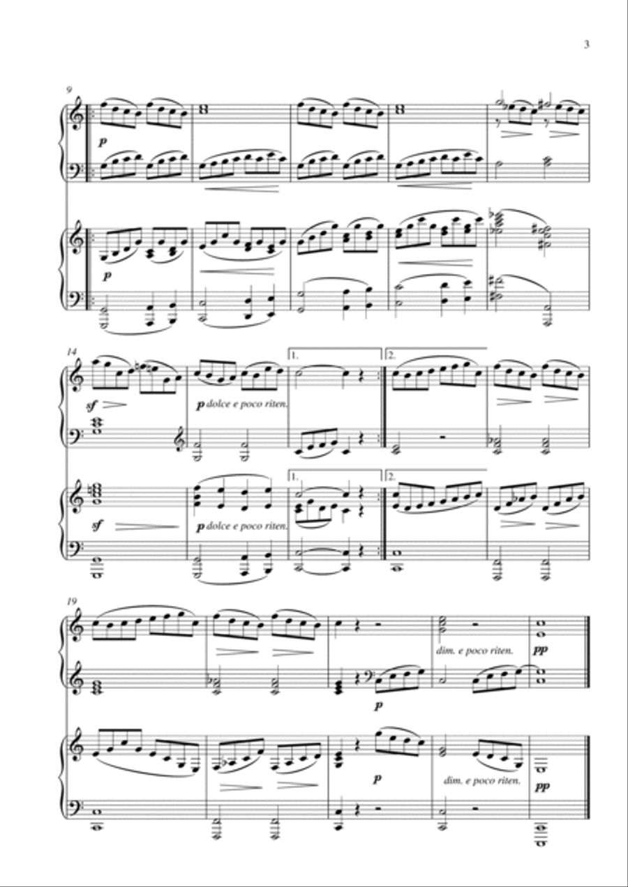 25 Easy and Progressive Studies Opus 100 for 2 pianos (Complete) by Friedrich Burgmüller Piano Method scores gallery preview page 4