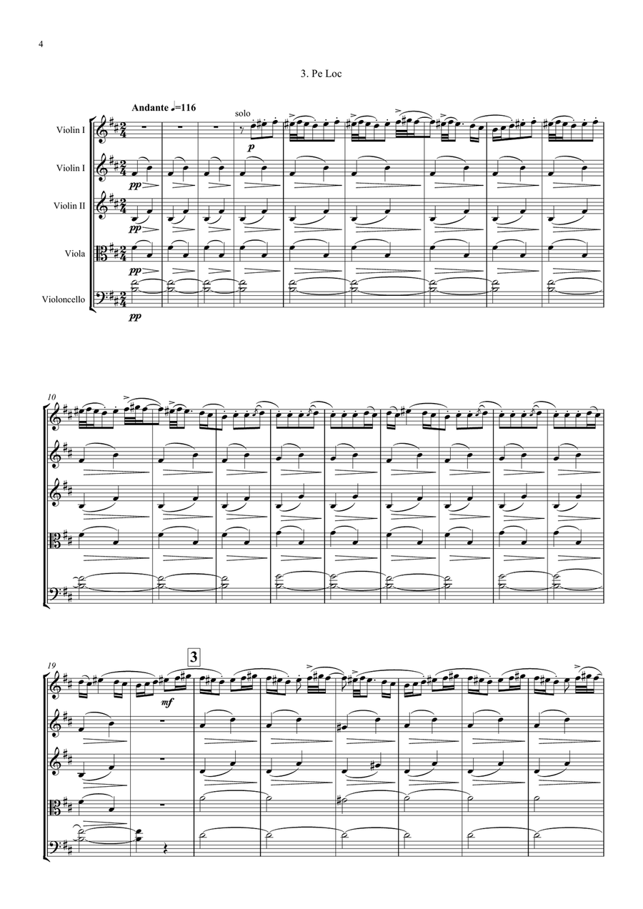 Bartok Romanian Dances String Orchestra scores gallery preview page 4