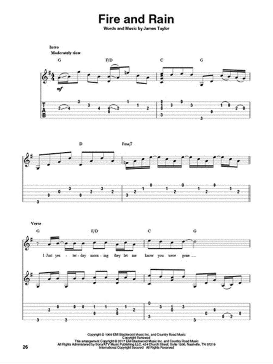 Fingerpicking Acoustic Classics Acoustic Guitar scores gallery preview page 5