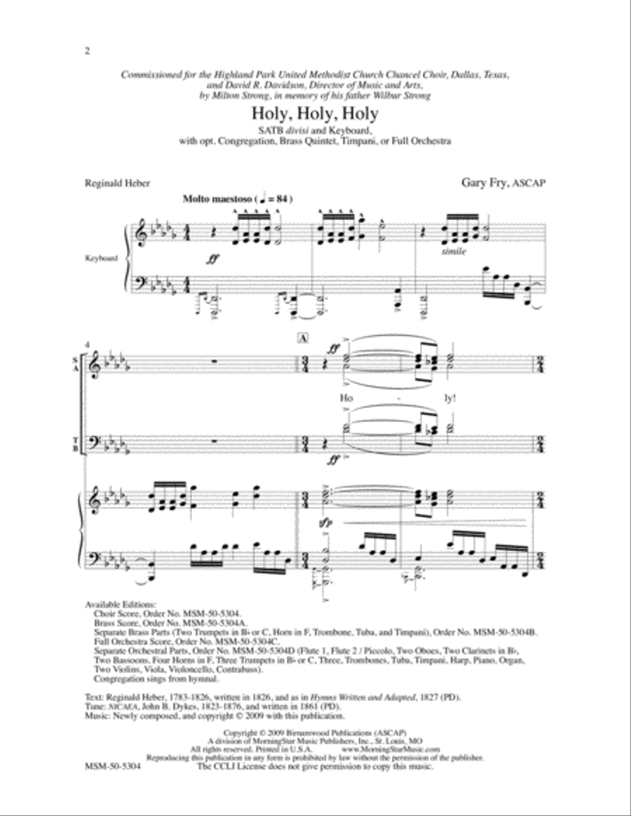 Holy, Holy, Holy Holy, Holy, Holy Divisi scores gallery preview page 2