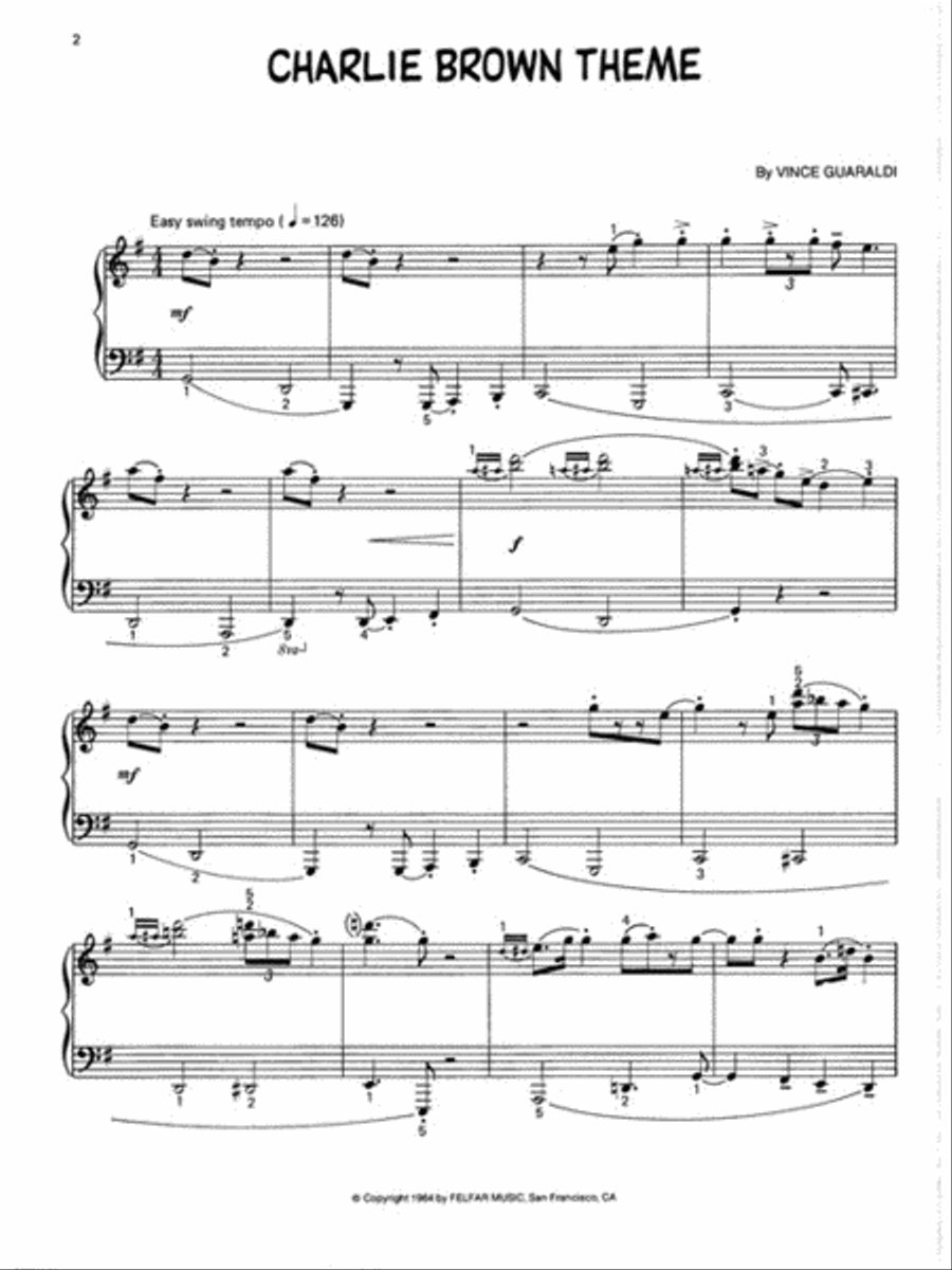 Charlie Brown's Greatest Hits Piano Solo scores gallery preview page 3