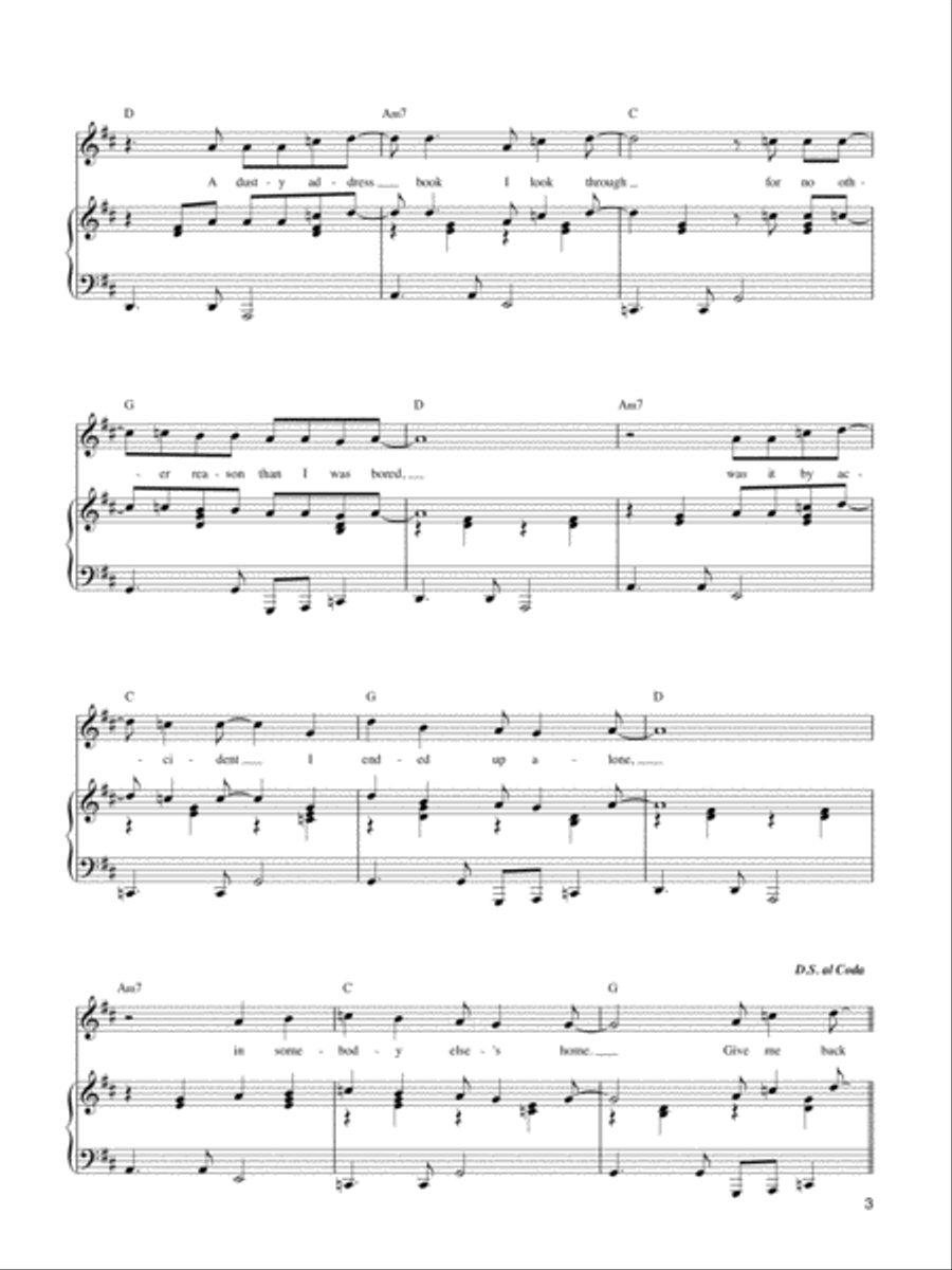 Give Me Back My Old Life Voice scores gallery preview page 4