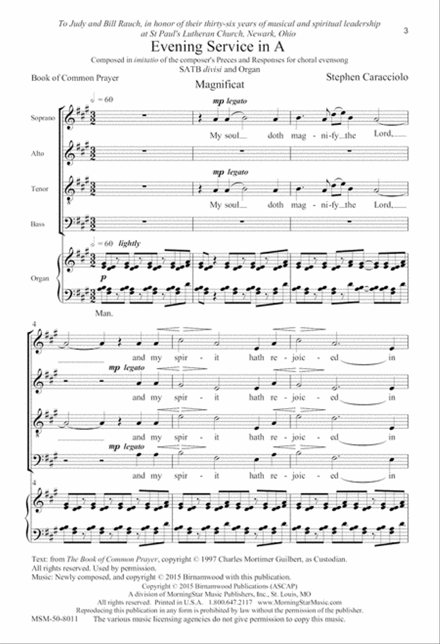 Evening Service in A Evening Service in A Divisi scores gallery preview page 2