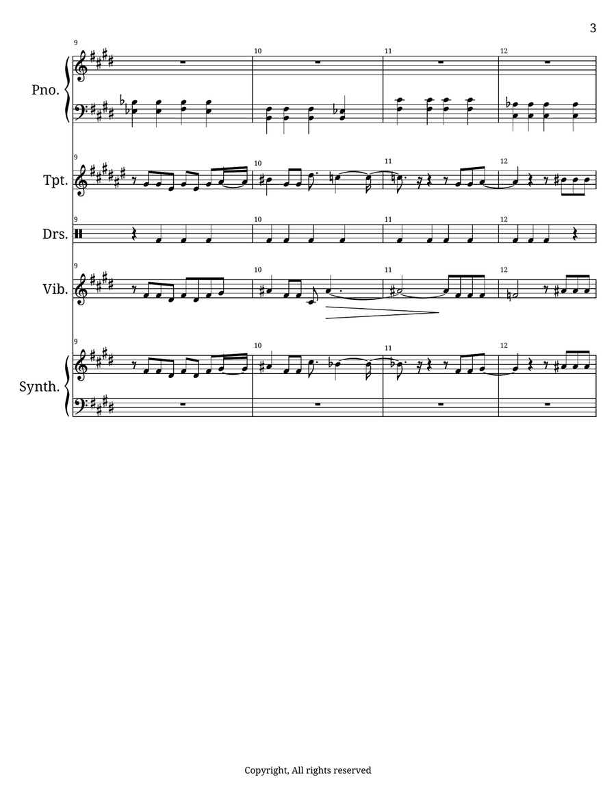 Faded Piano, Vocal scores gallery preview page 3
