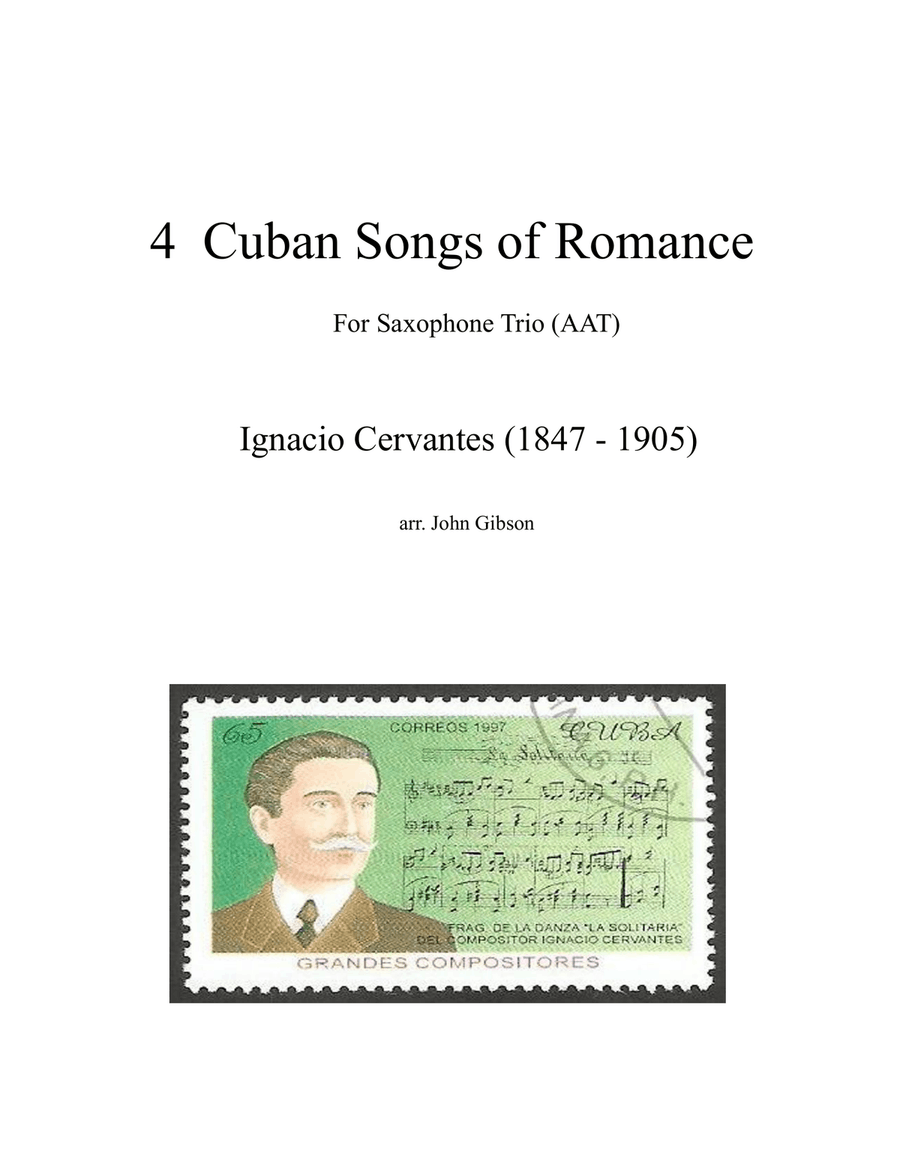 4 Cuban Songs of Romance for Saxophone Trio Woodwind Trio scores gallery preview page 1