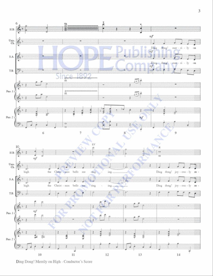 Ding Dong! Merrily on High 4-Part scores gallery preview page 3