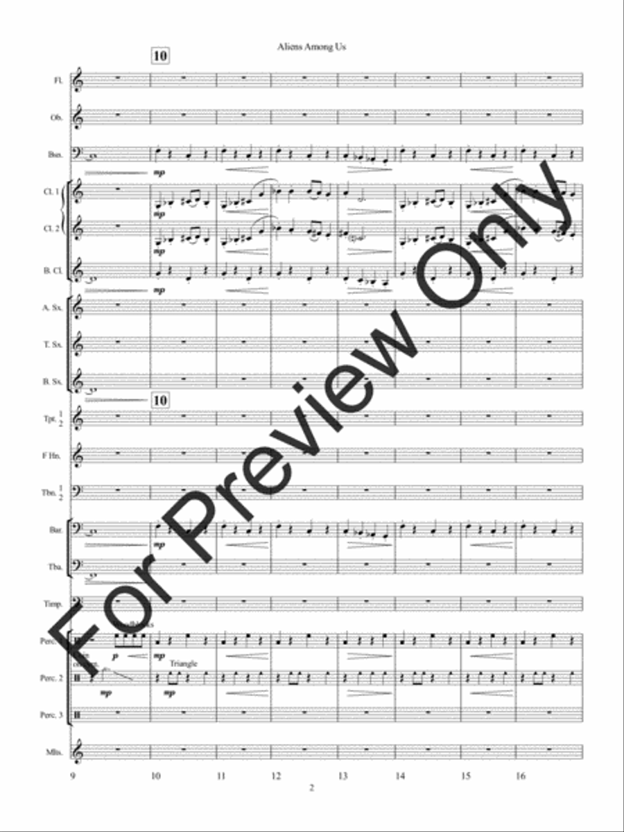 Aliens Among Us Concert Band scores gallery preview page 6