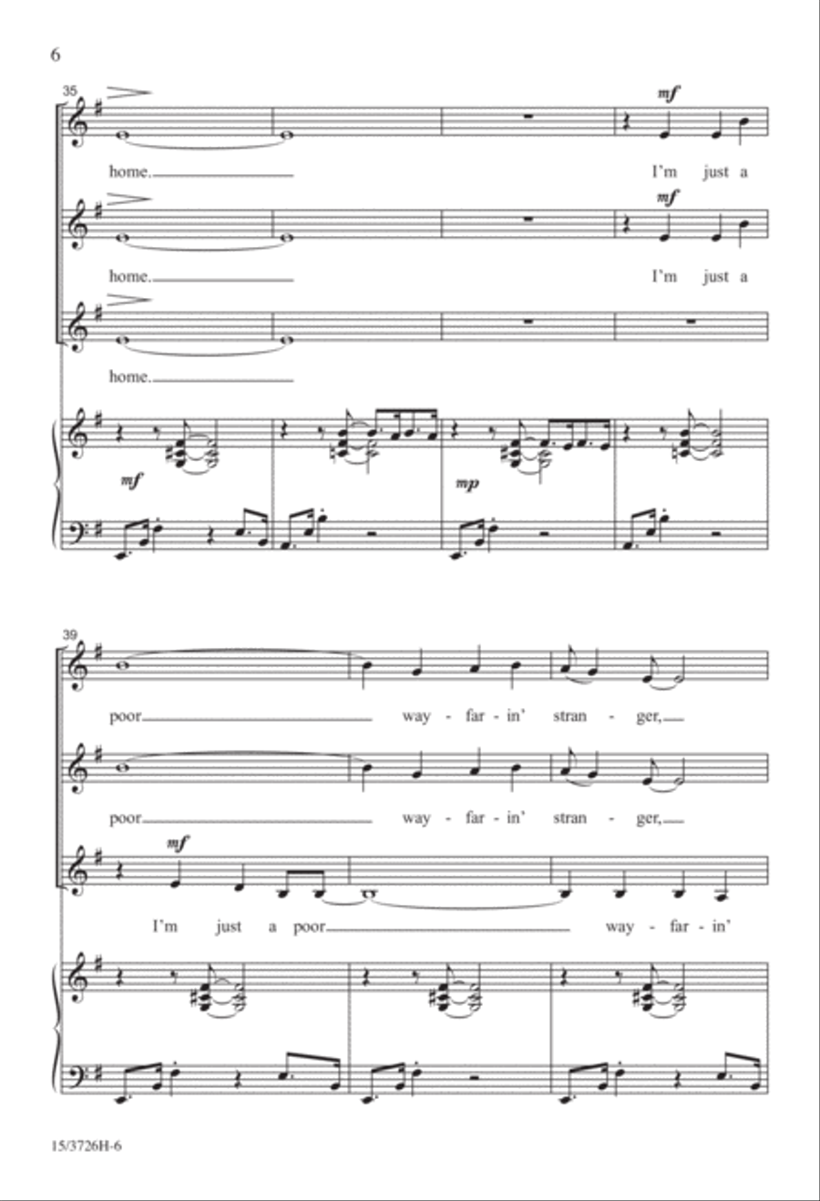 Wayfarin' Stranger SSA scores gallery preview page 6