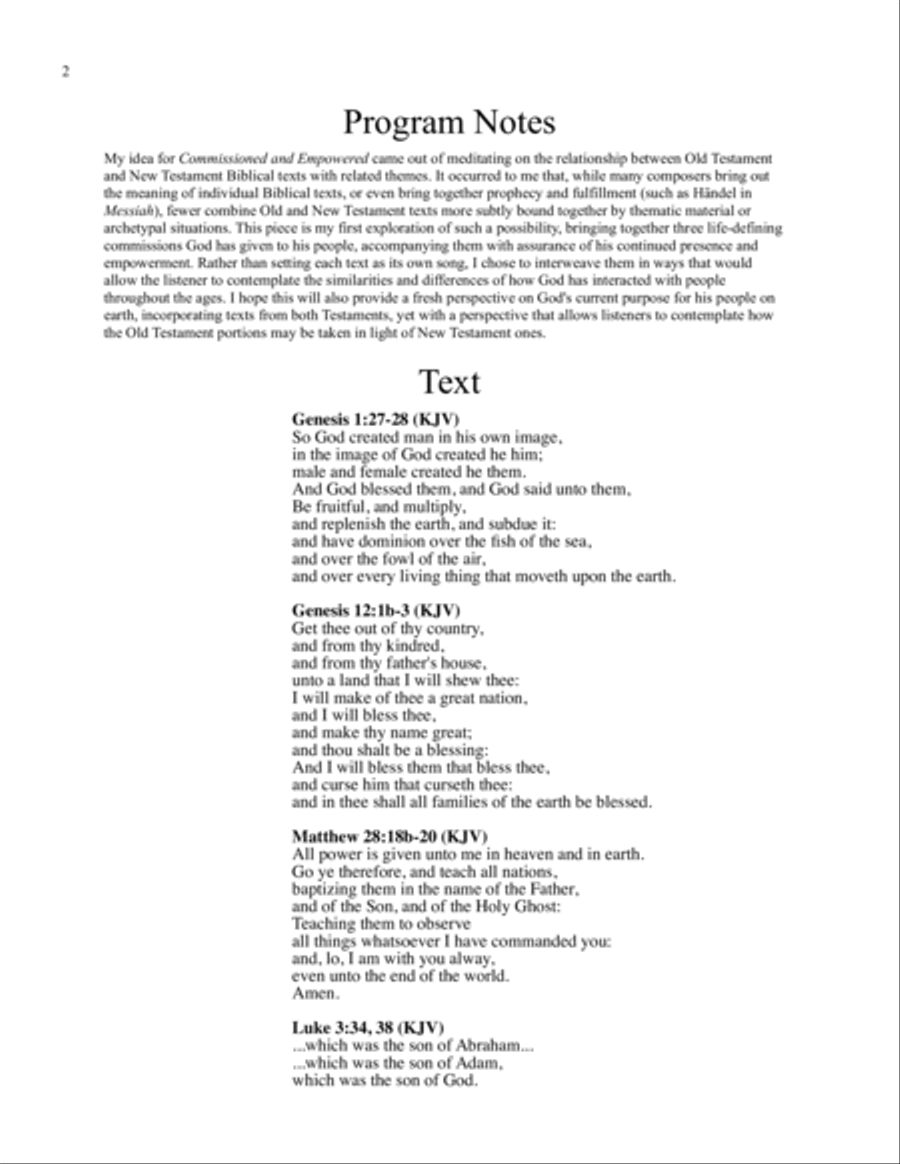Commissioned and Empowered 4-Part scores gallery preview page 2