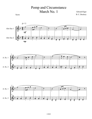 Pomp and Circumstance (Alto Sax Duet)