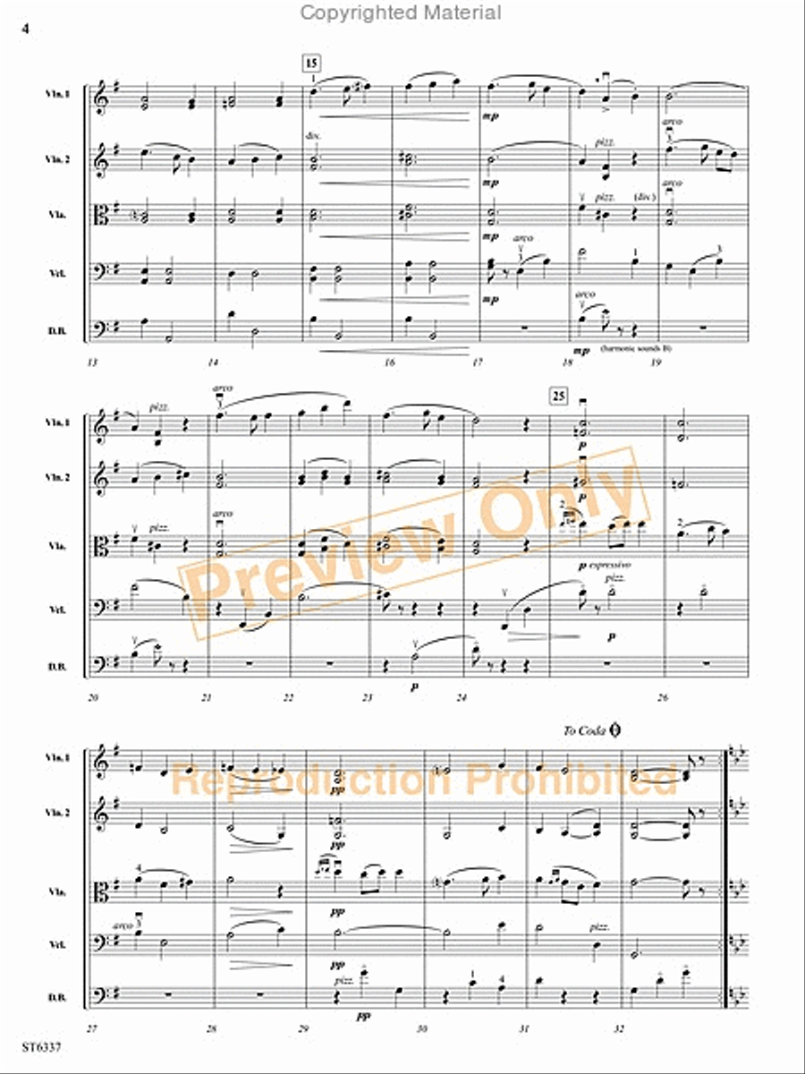 Menuet and Rigaudon String Orchestra scores gallery preview page 21