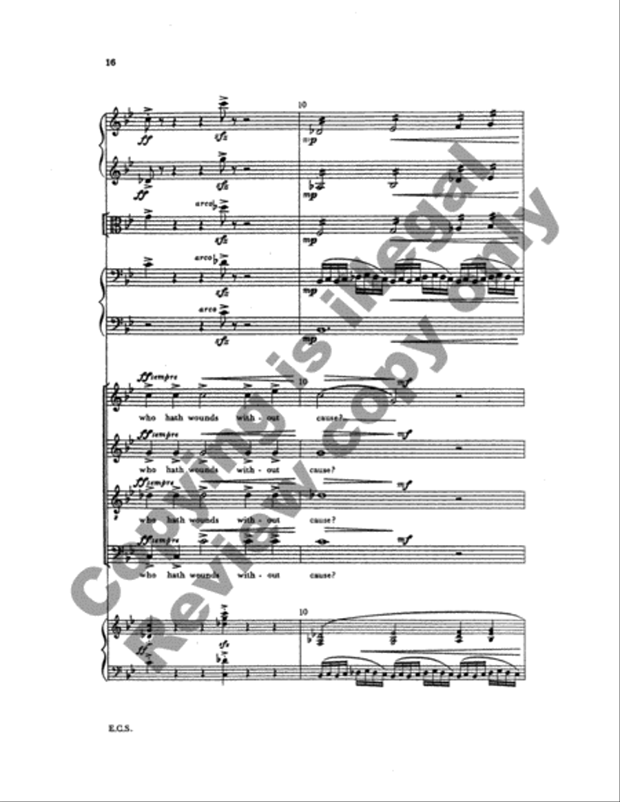 Two Psalms and a Proverb (Full Score) Choir scores gallery preview page 10