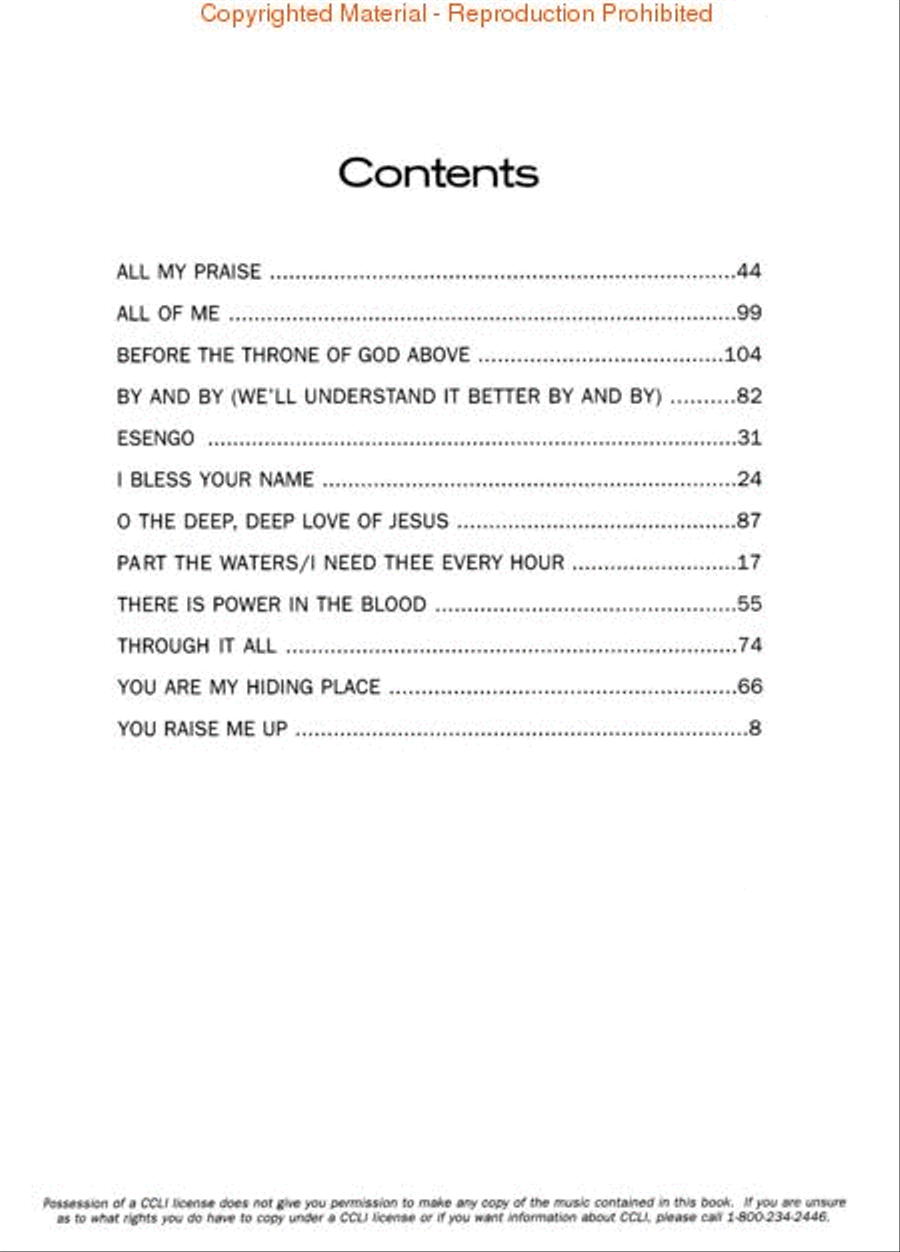 Hiding Place - Vocal Folio Piano, Vocal, Guitar scores gallery preview page 2