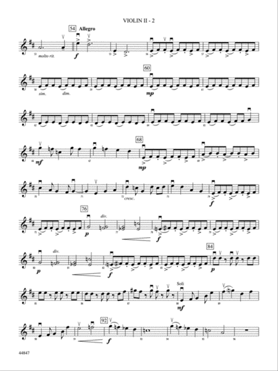 Stone and Steel: 2nd Violin String Orchestra scores gallery preview page 2