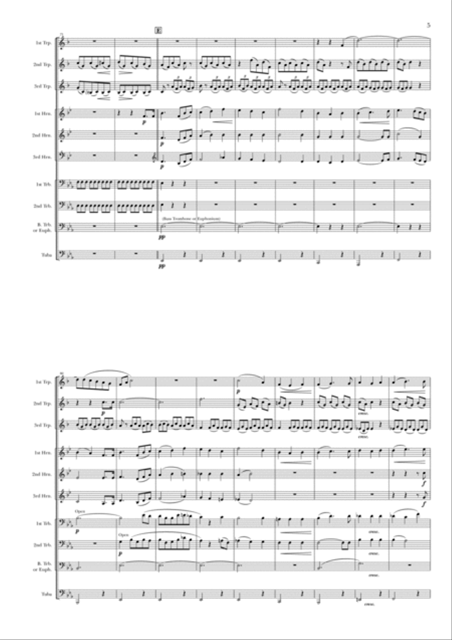 Nocturne from “A Midsummer Night's Dream” Op. 61 for Brass Ensemble Brass Ensemble scores gallery preview page 5
