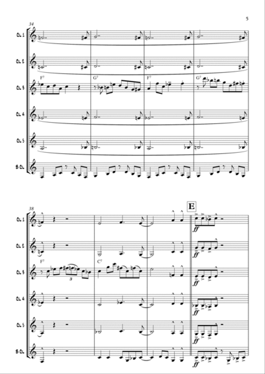 Watermelon Man Woodwind Ensemble scores gallery preview page 5