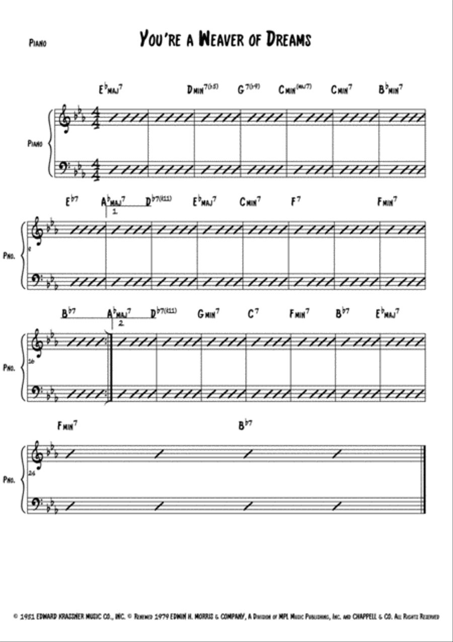 A Weaver Of Dreams Voice scores gallery preview page 1