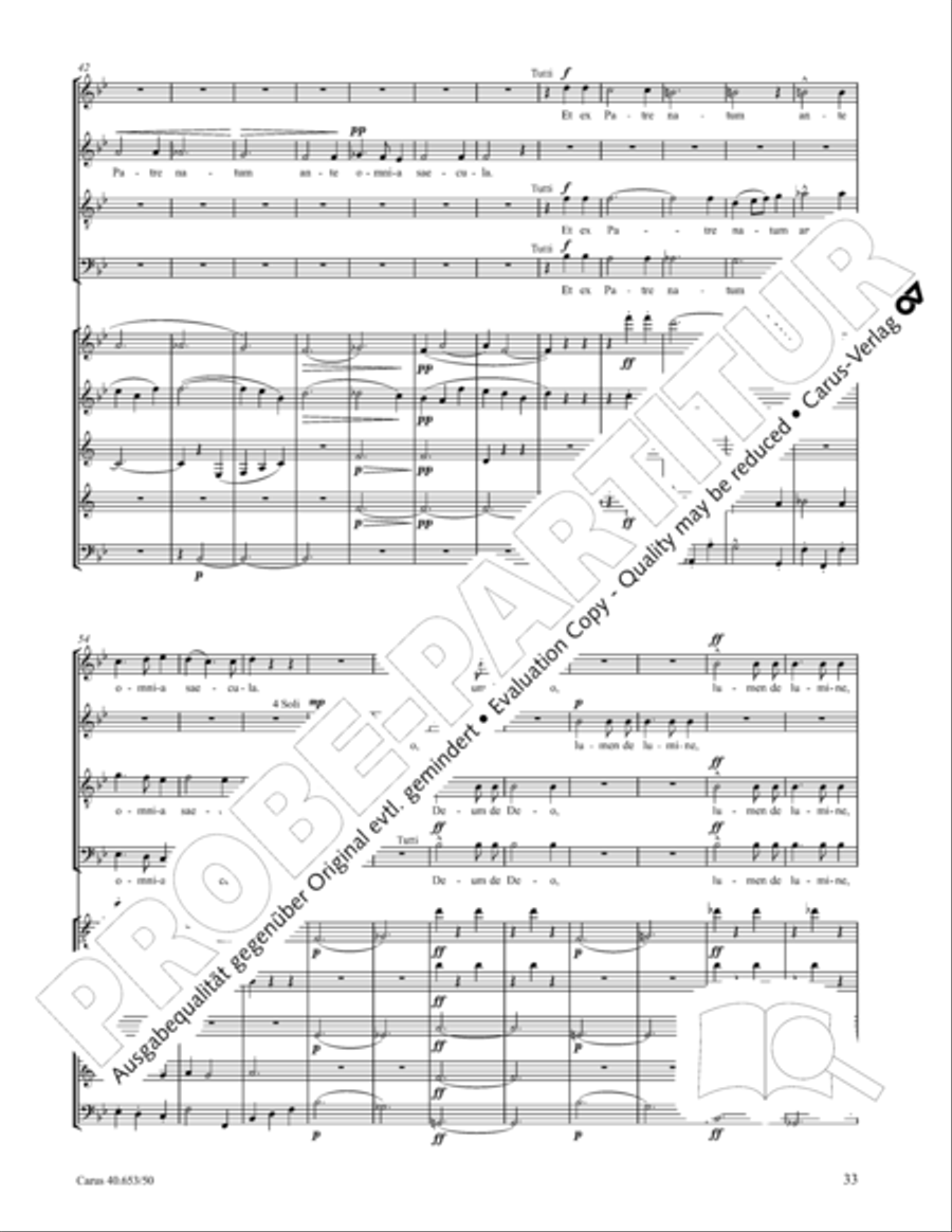 Mass in D Major (Missa in D) 4-Part scores gallery preview page 34