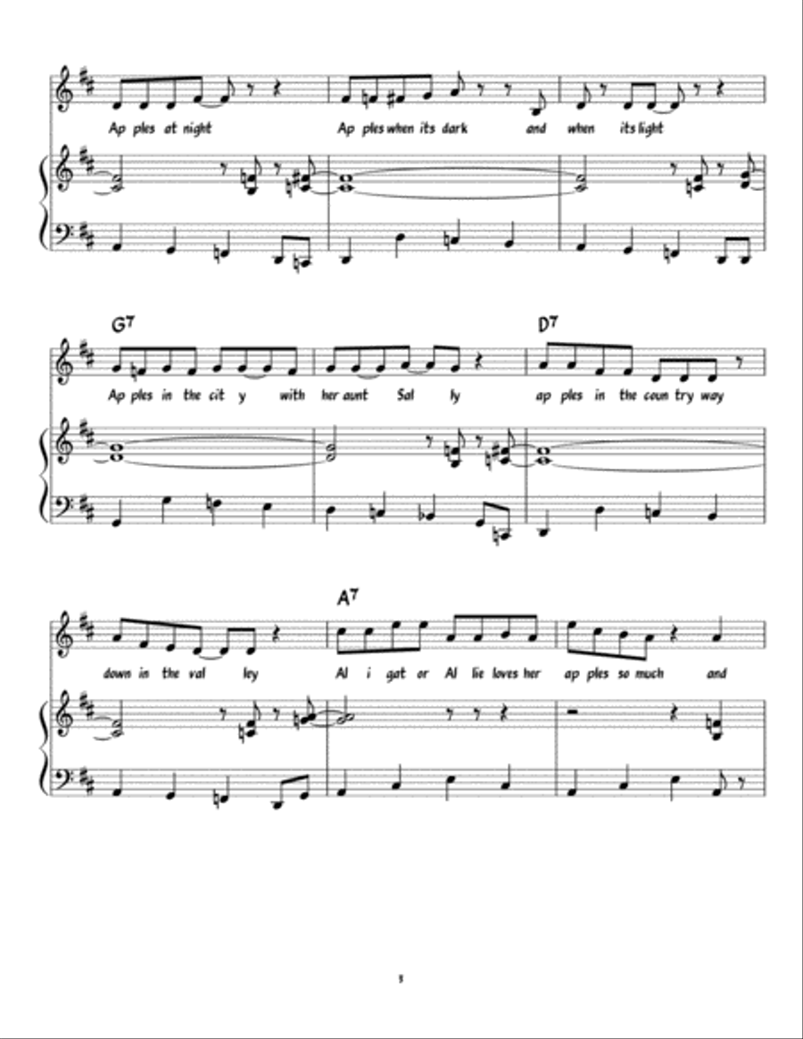 Alligator Allie - Full Score Voice scores gallery preview page 3
