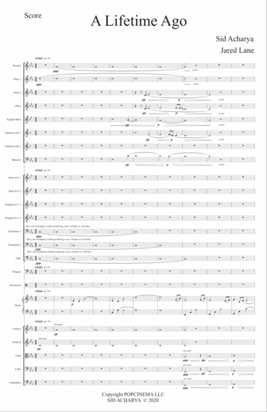 A Lifetime Ago - Epic and Beautiful Fantasy - Full Orchestra Full Orchestra scores gallery preview page 2