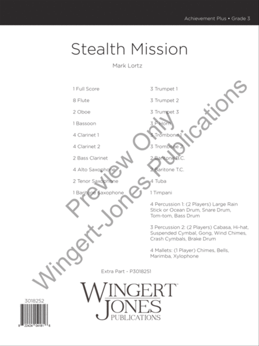 Stealth Mission Stealth Mission Concert Band scores gallery preview page 2
