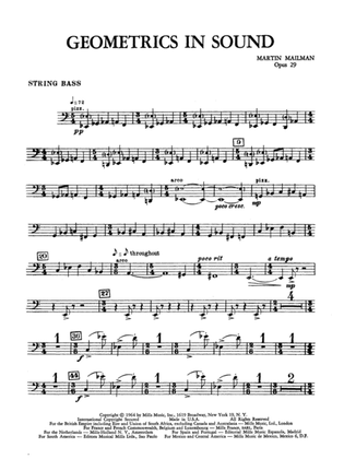 Geometrics in Sound, Op. 29: String Bass