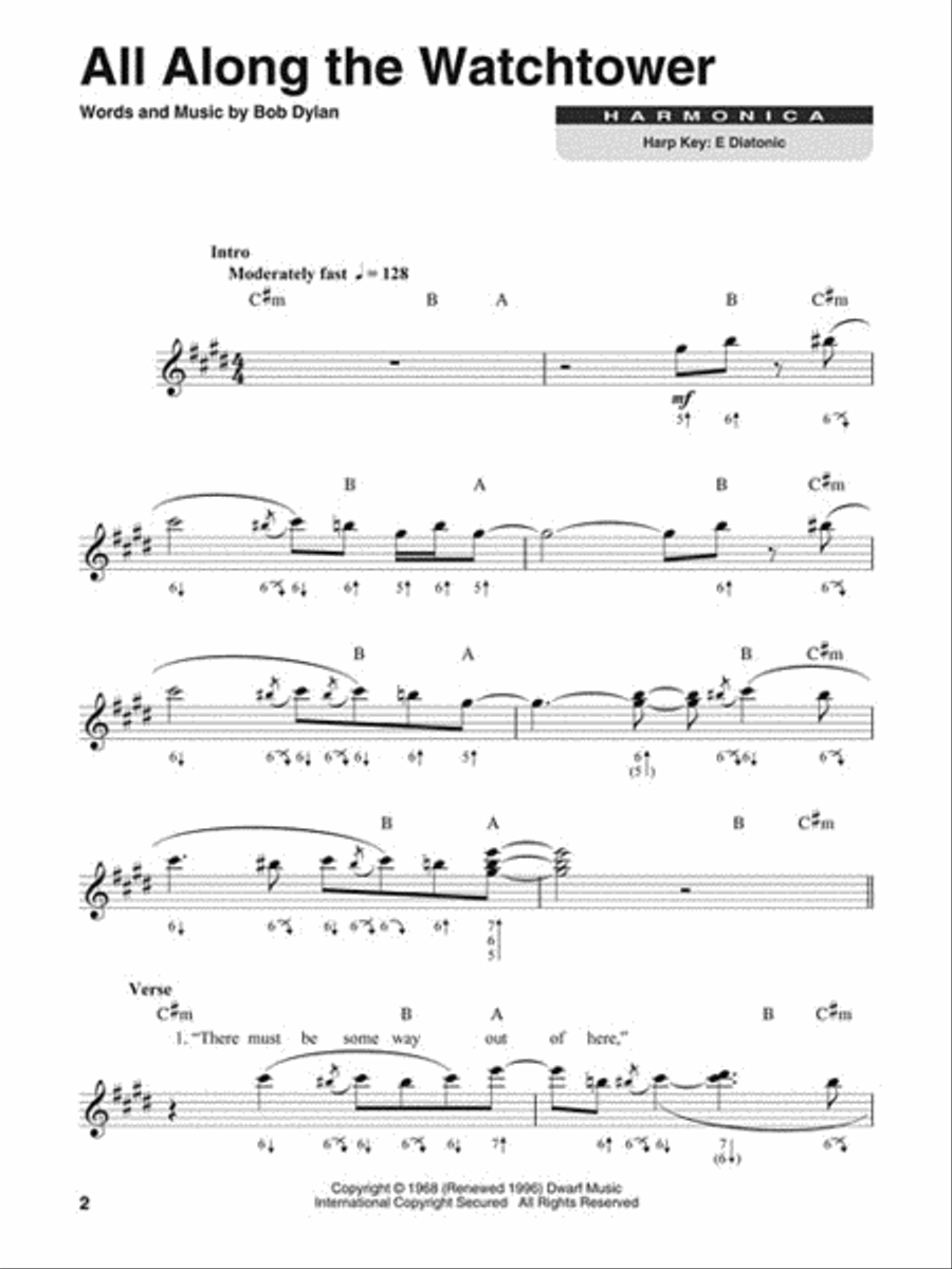 Bob Dylan Harmonica scores gallery preview page 5