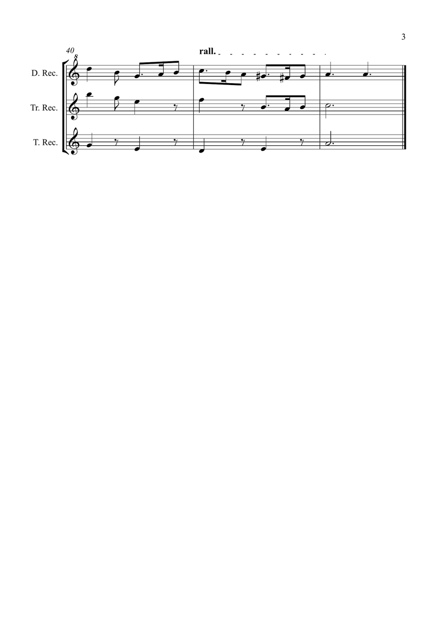 Greensleeves for Recorder Trio Recorder scores gallery preview page 3