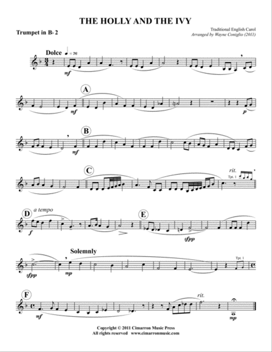 The Holly and the Ivy The Holly and the Ivy Brass Quintet scores gallery preview page 4