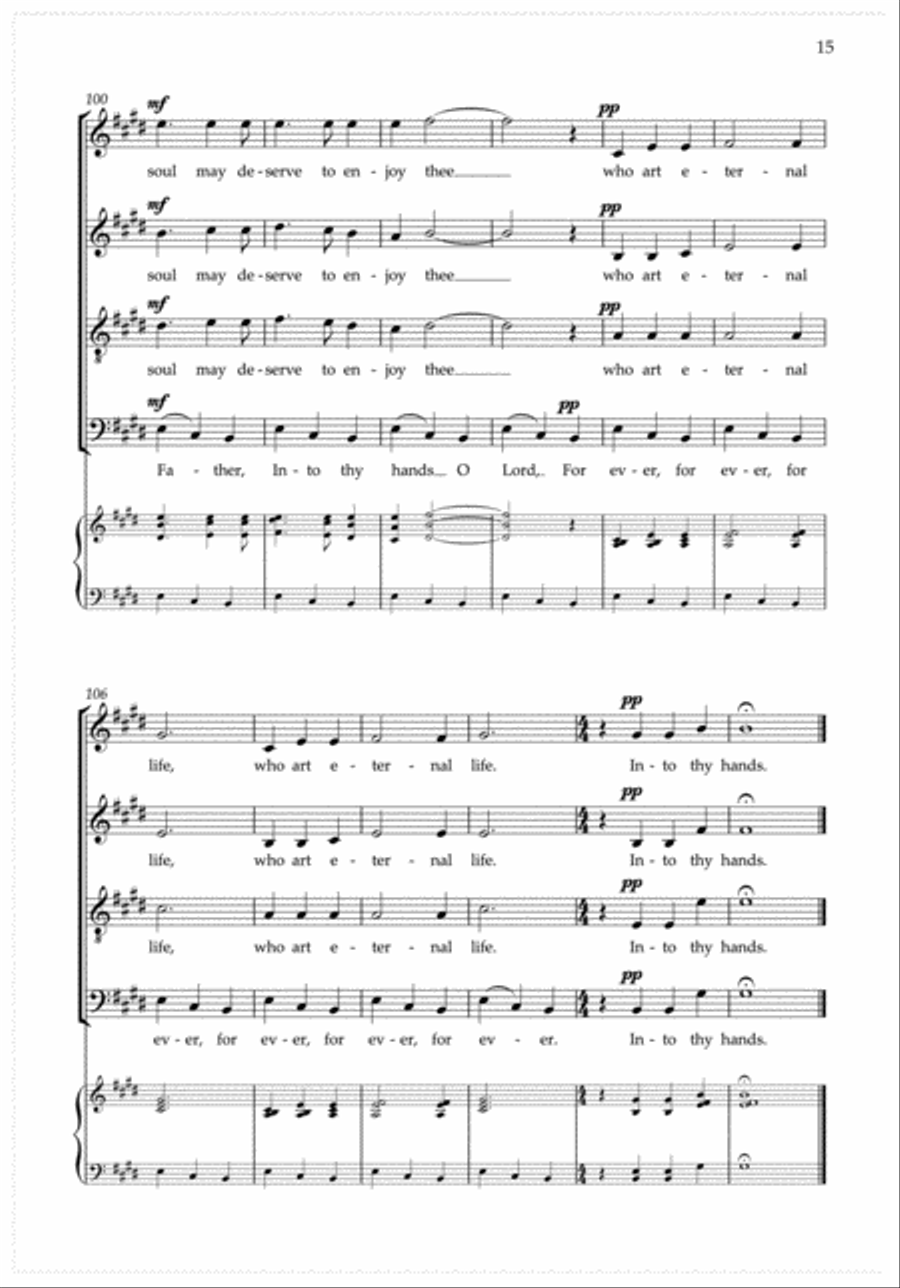Into Thy Hands Into Thy Hands 4-Part scores gallery preview page 4