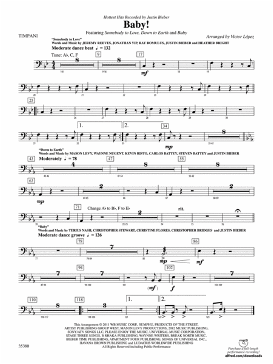 Baby!: Timpani Concert Band scores gallery preview page 1