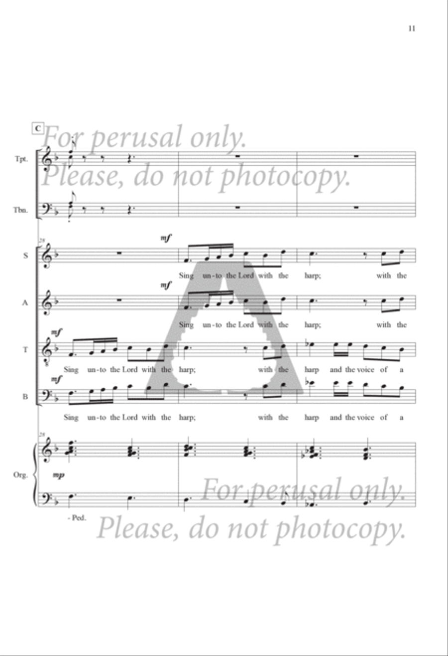 Shout for Joy to the World (Brass Full Score) Choir scores gallery preview page 12