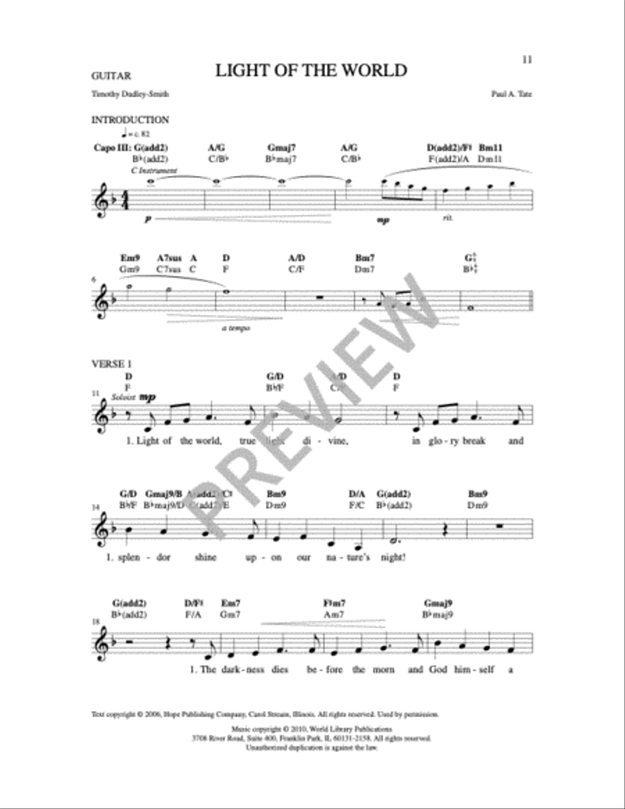 Light of the World 4-Part scores gallery preview page 16