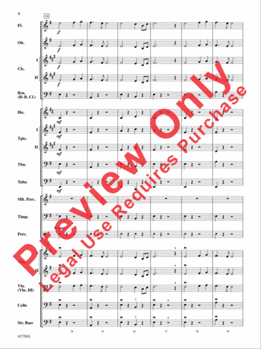 New World Symphony, Theme from the Full Orchestra scores gallery preview page 5