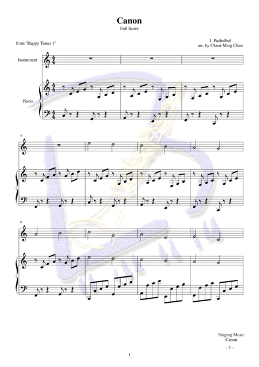 Canon Bassoon scores gallery preview page 1