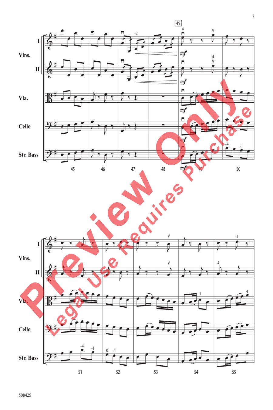 To the Feast! String Orchestra scores gallery preview page 7
