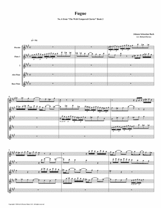 Fugue 06 from Well-Tempered Clavier, Book 2 (Flute Quintet)